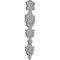 Ekena Millwork 3 7/8"W x 19 1/4"H x 1 1/4"P Hillsborough Flower Drop Onlay ONL03X19X01HI - alternate 1